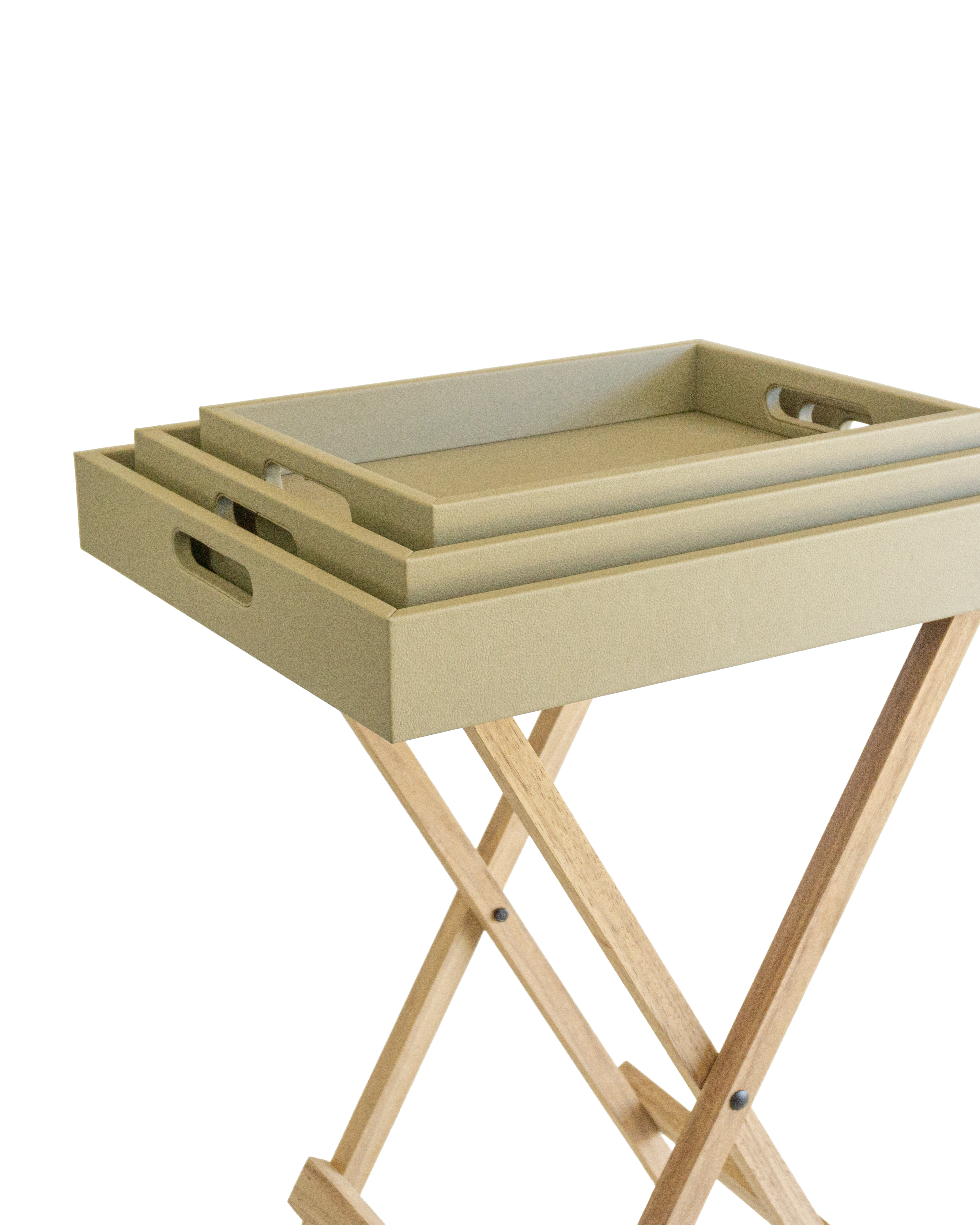 Charola con base de madera