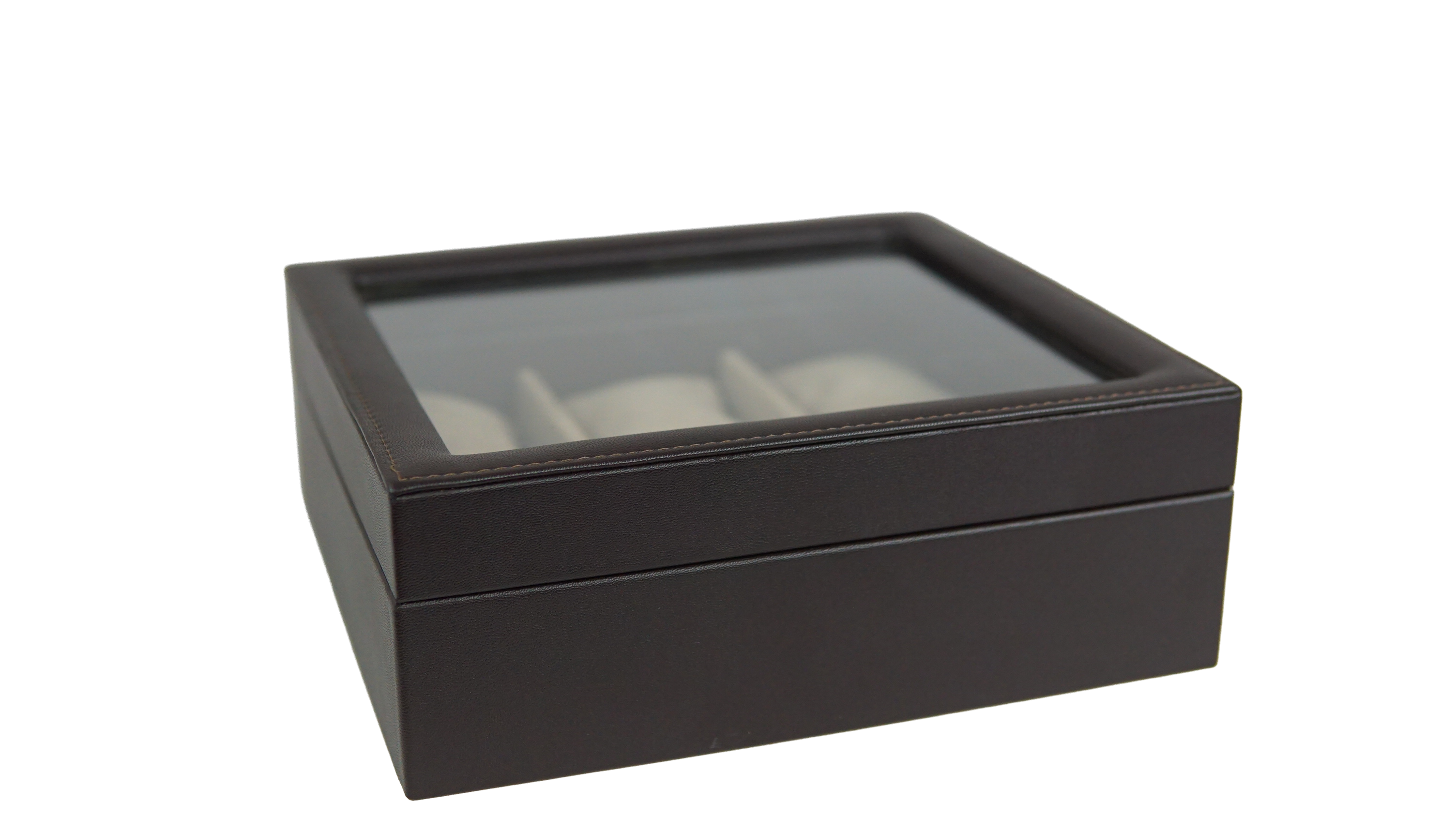 Caja para relojes con vidrio- Curpiel Sintética
