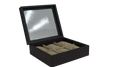 Caja para relojes con vidrio- Curpiel Sintética