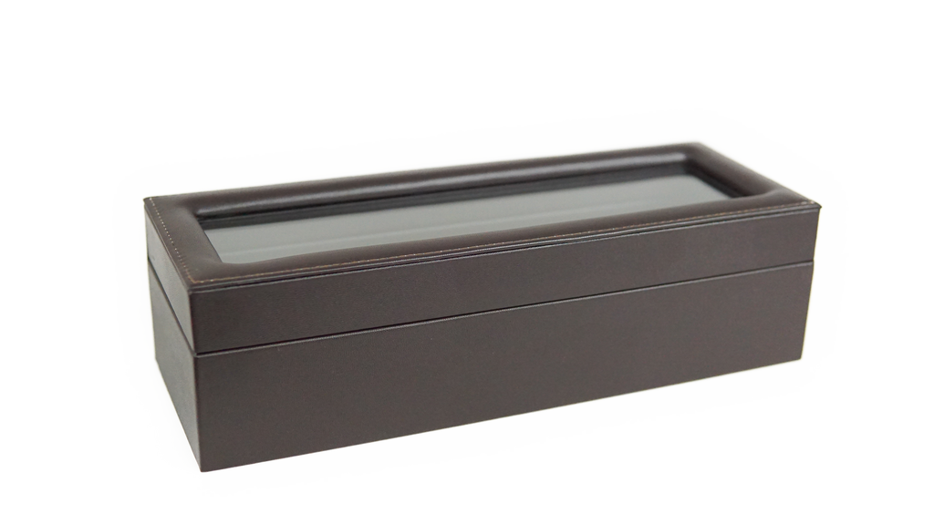 Caja para relojes con vidrio- Curpiel Sintética