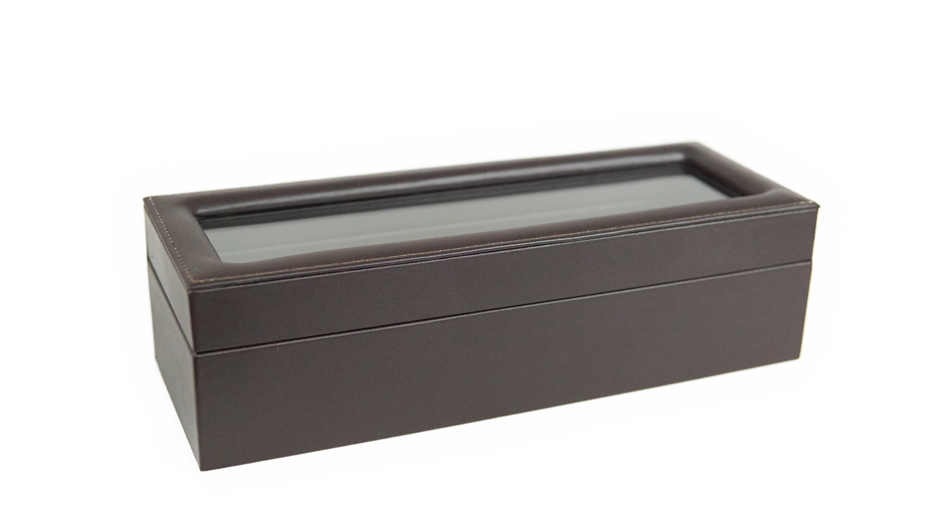 Caja para relojes con vidrio- Curpiel Sintética