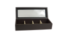 Caja para té con vidrio  Curpiel Sintética