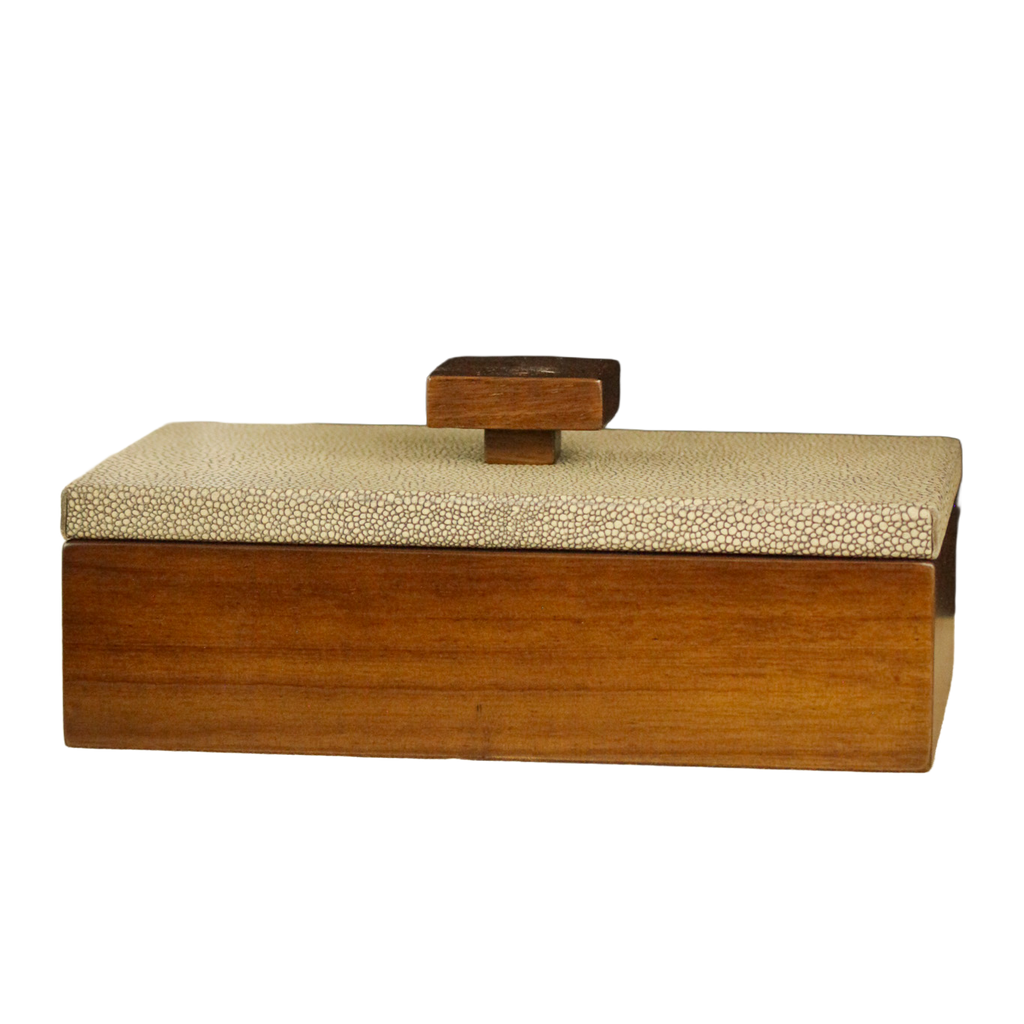 Cajas Decorativas Piel Natural Acabado Mantarraya